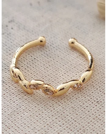 Inel ajustabil cu zirconia, Auriu