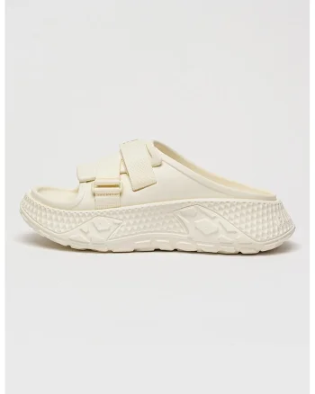 Papuci cu velcro Offbound, Alb antichizat