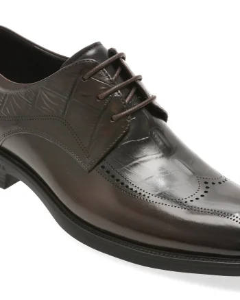 Pantofi eleganti EPICA PREMIUM maro, 87B06, din piele naturala
