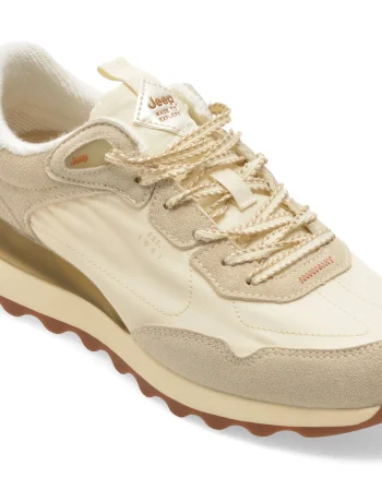 Pantofi sport JEEP albi, 61510, din material textil
