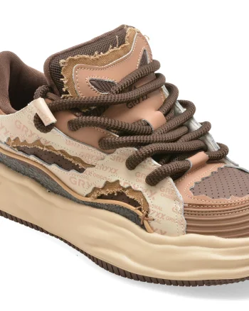 Pantofi sport GRYXX maro, 25081, din piele naturala