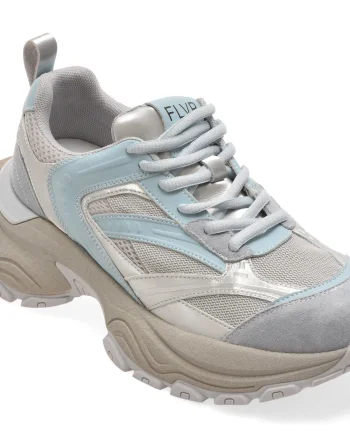 Pantofi sport FLAVIA PASSINI argintii, T9178, din piele ecologica