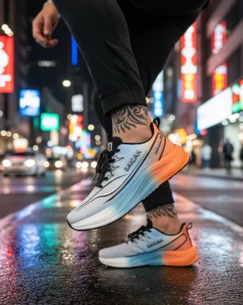 Adidasi barbati sport orange K77