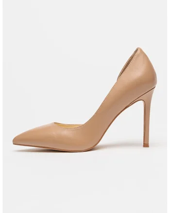 Pantofi din piele cu toc stiletto Jasmine, Bej