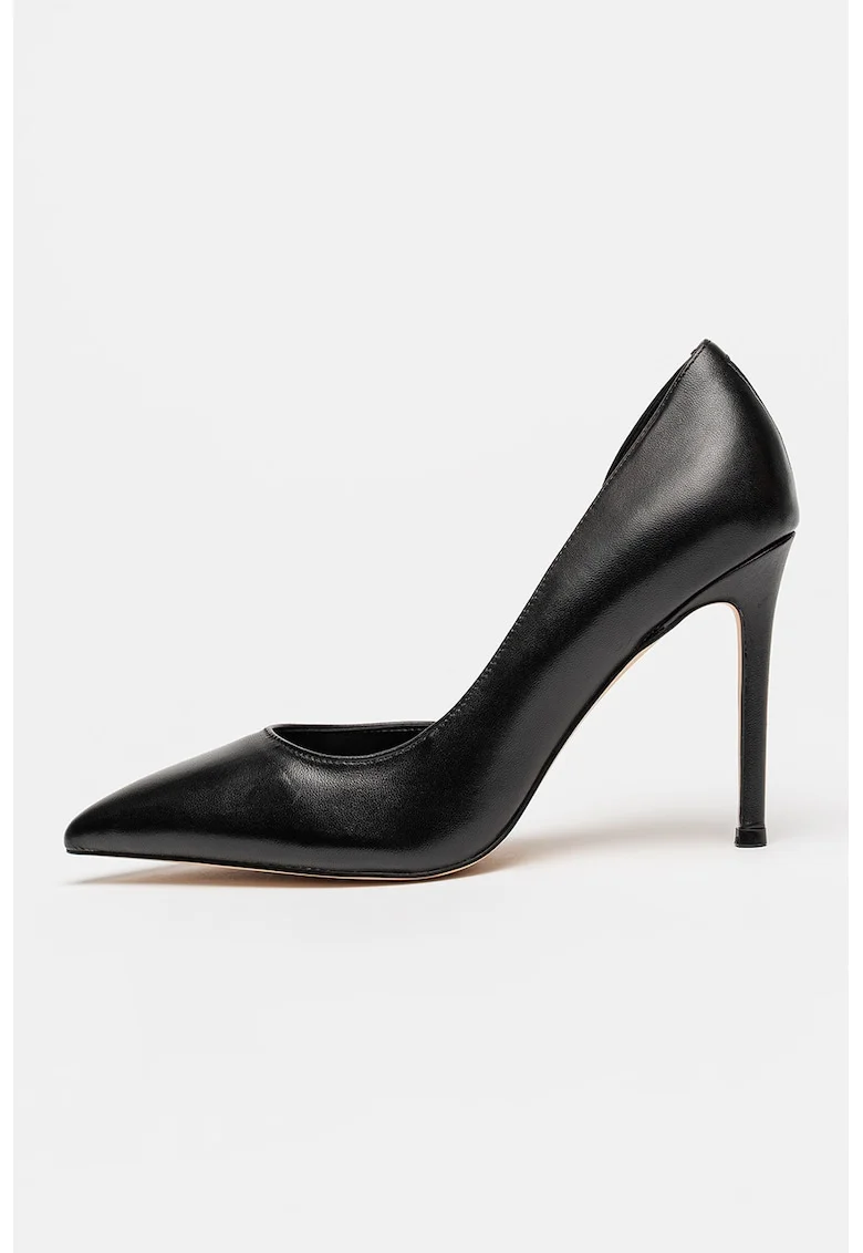 Pantofi din piele cu toc stiletto Jasmine, Negru