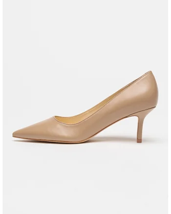Pantofi din piele cu varf ascutit Loby, Bej