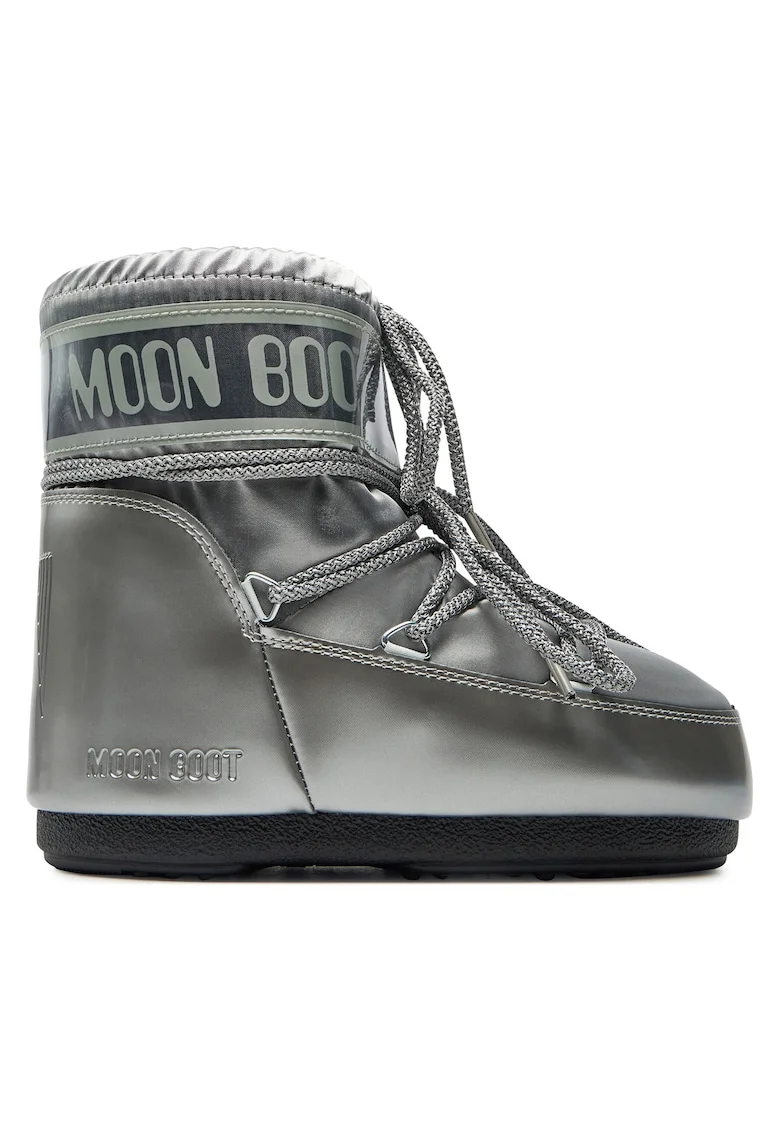 Ghete unisex  argintii, piele ecologica
