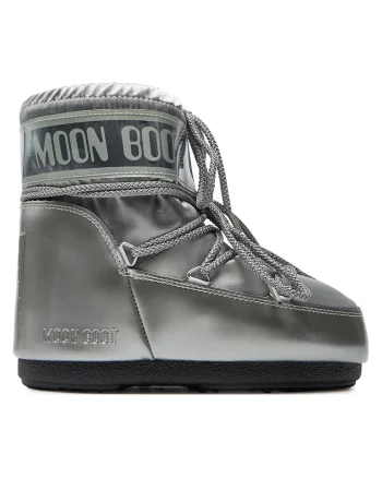 Ghete unisex  argintii, piele ecologica