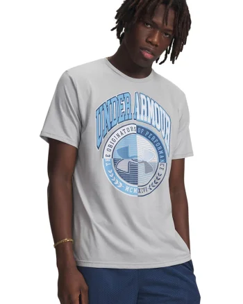 Tricou lejer Varsity Crest, Albastru pastel/Gri deschis/Alb optic