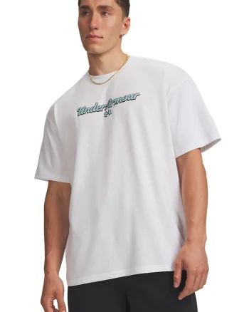 Tricou din amestec de bumbac cu logo, Albastru pastel/Alb optic