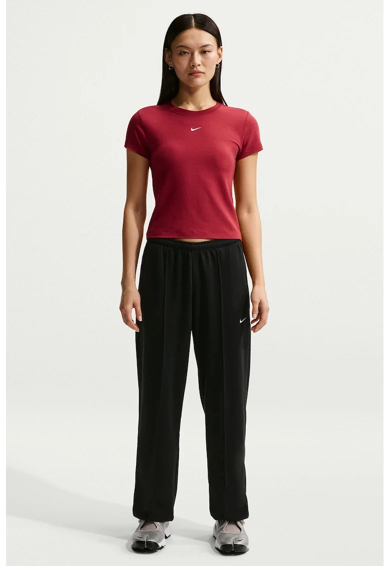 Tricou slim fit din amestec de modal, Rosu inchis