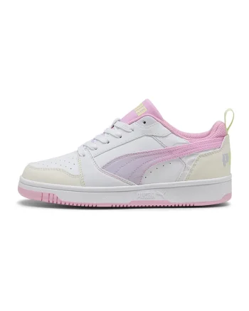 Pantofi sport Rebound V6 low-cut de piele ecologica, Roz pastel/Alb optic