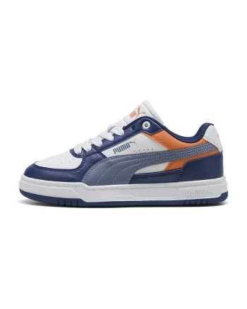 Pantofi sport Caven III de piele ecologica, Albastru inchis/Portocaliu mandarina/Alb optic