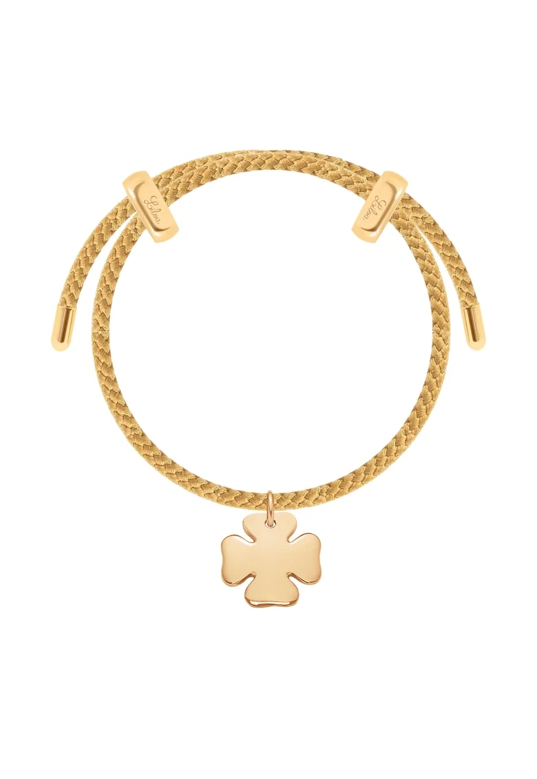 Bratara Liana cu talisman trifoi, placat cu aur de 18K