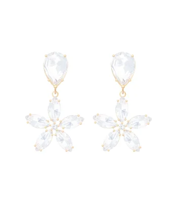 Cercei drop placati cu aur de 18k Glamour