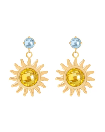 Cercei placati cu aur de 18k Soleil