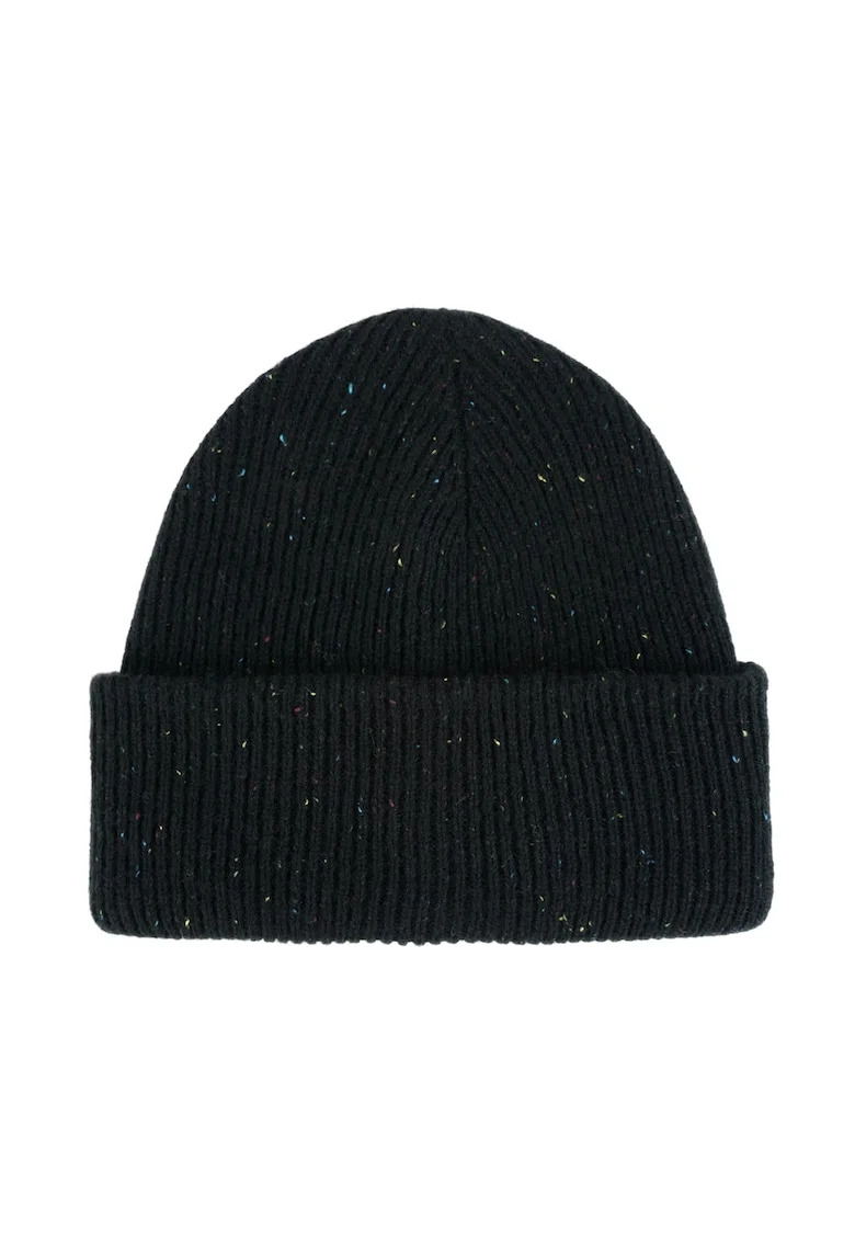 Caciula de iarna unisex  din lana 100% pentru frig, schi si drumetii, Negru