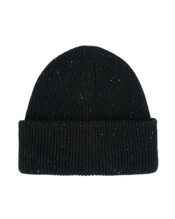 Caciula de iarna unisex  din lana 100% pentru frig, schi si drumetii, Negru