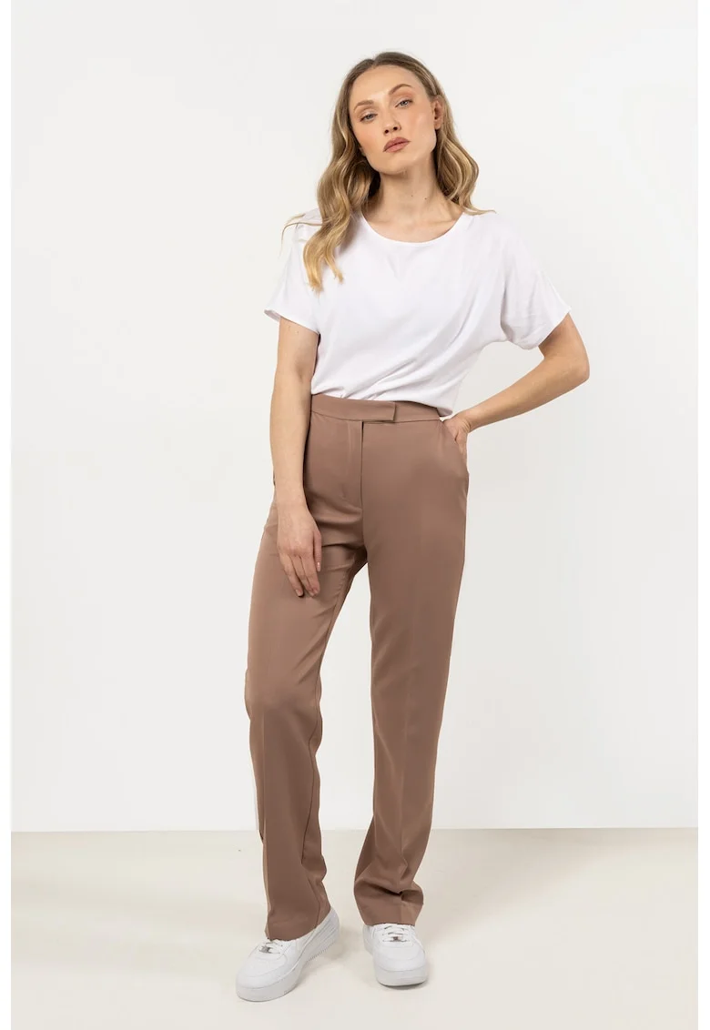 Pantaloni dama,  plum, Cappuccino