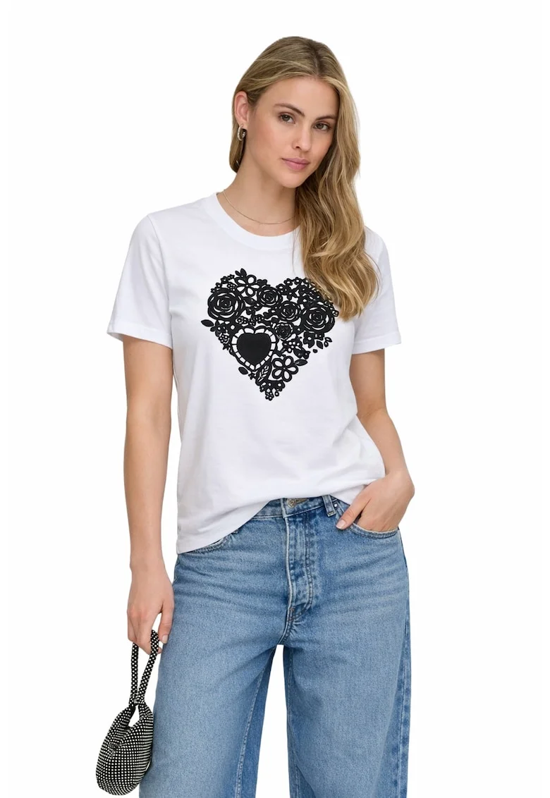 Tricou cu imprimeu cu inima Nina