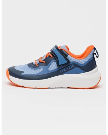 Pantofi sport Pro-Ran cu velcro, Albastru inchis/Portocaliu mandarina/Alb optic
