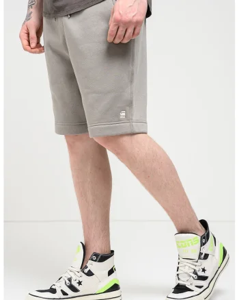 Bermude sport slim fit din amestec de bumbac organic Premium Core, Maro taupe deschis