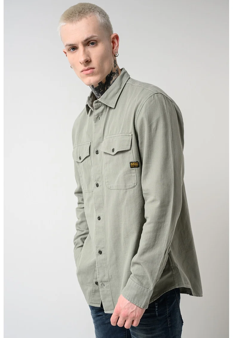 Camasa slim fit Marine, Verde deschis