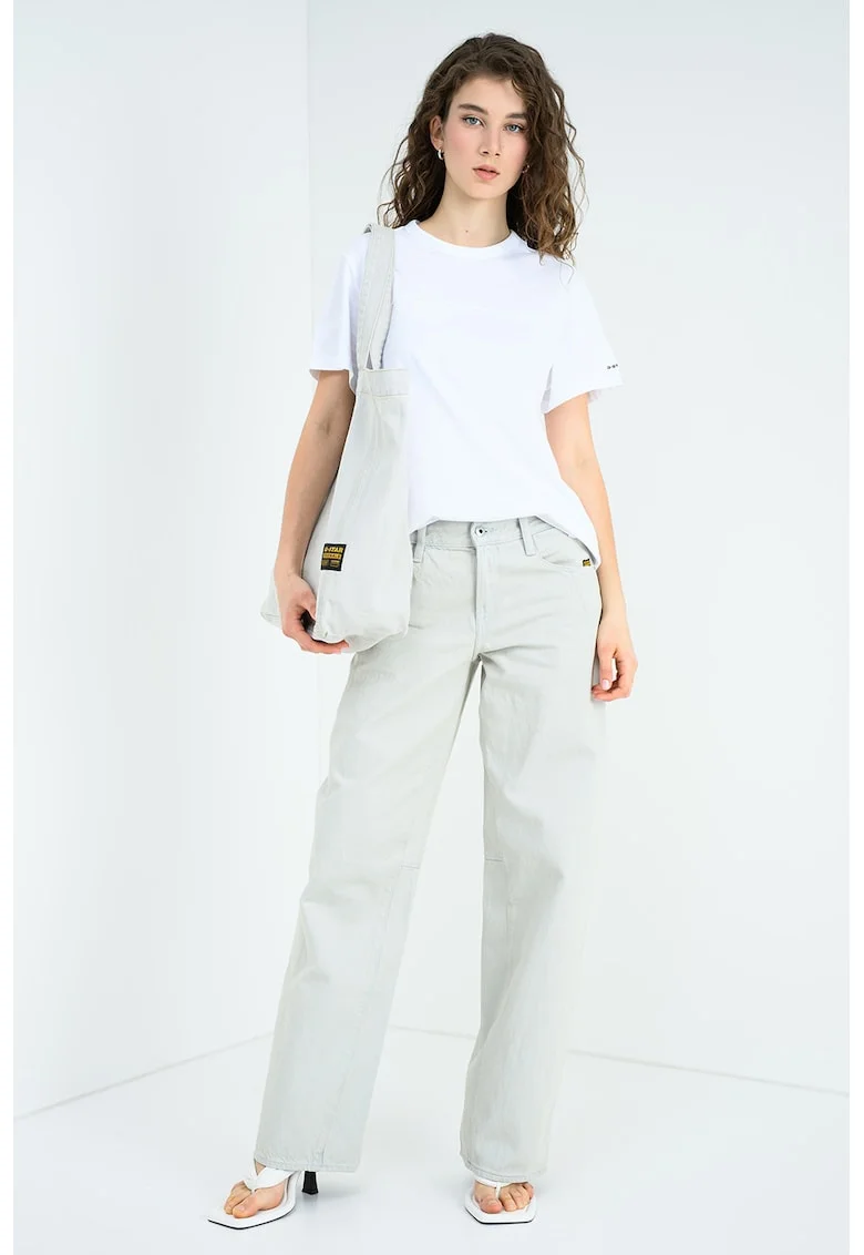 Tricou de bumbac organic, Alb optic