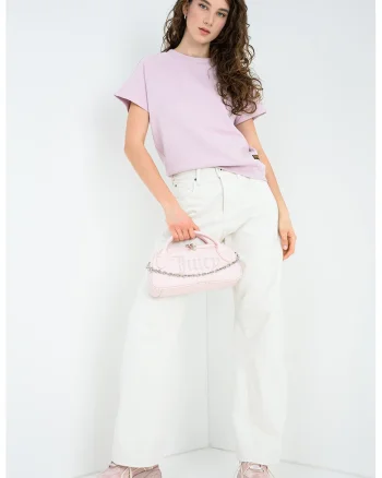 Blugi relaxed fit cu talie medie, Alb murdar