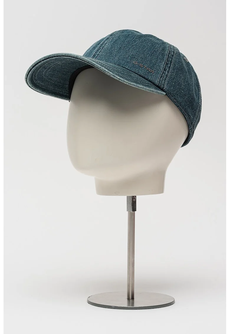 Sapca baseball din denim, Alb/Albastru inchis