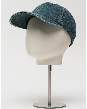 Sapca baseball din denim, Alb/Albastru inchis