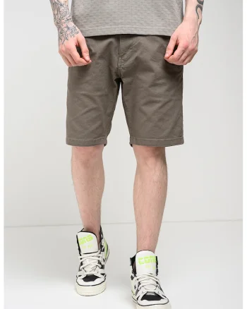 Pantaloni scurti cu talie medie, Maro camel