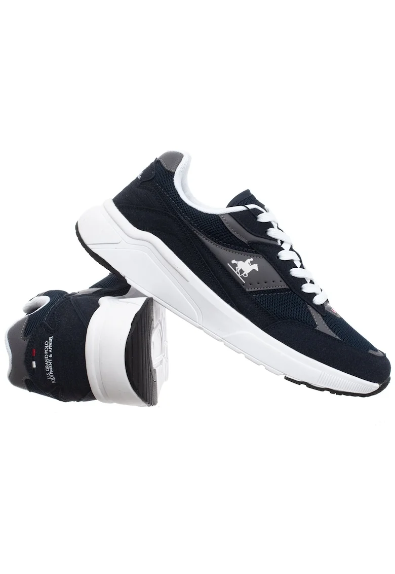 Pantofi sport cu insertii din material texil