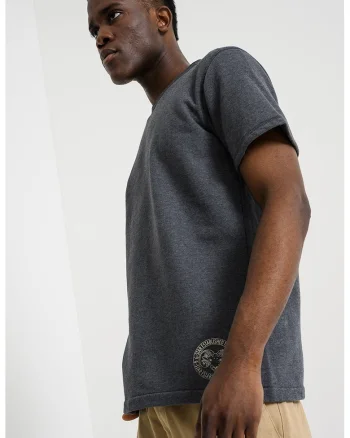 Tricou din bumbac organic, Gri inchis melange