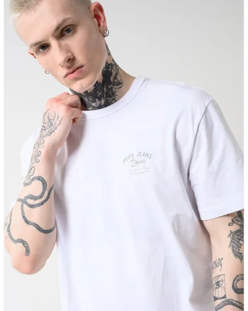 Tricou cu logo Seavon, Alb optic/Verde feriga
