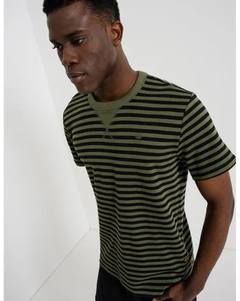 Tricou din bumbac organic Nifous, Negru/Verde feriga