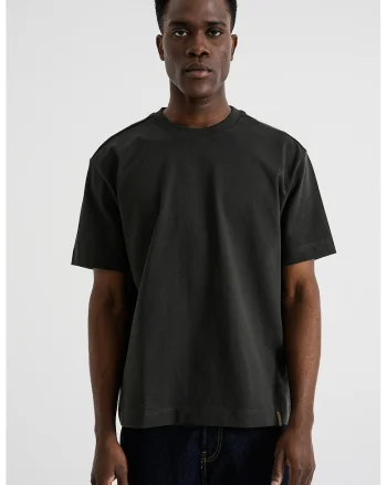 Tricou lejer din bumbac organic, Gri antracit