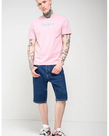 Tricou din bumbac cu imprimeu logo Eggo, Roz pastel