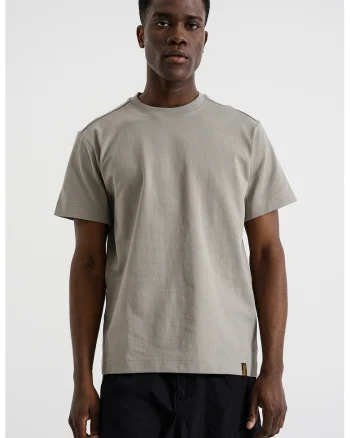 Tricou din bumbac organic cu decolteu la baza gatului, Verde pal