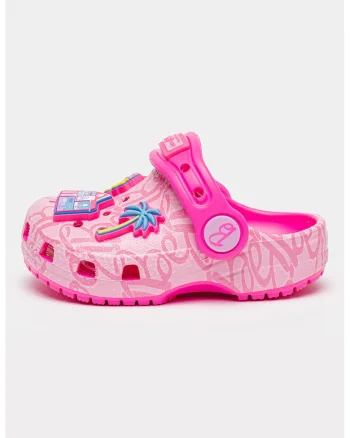 Saboti cu imprimeu cu model tematic Barbie, Roz/Albastru