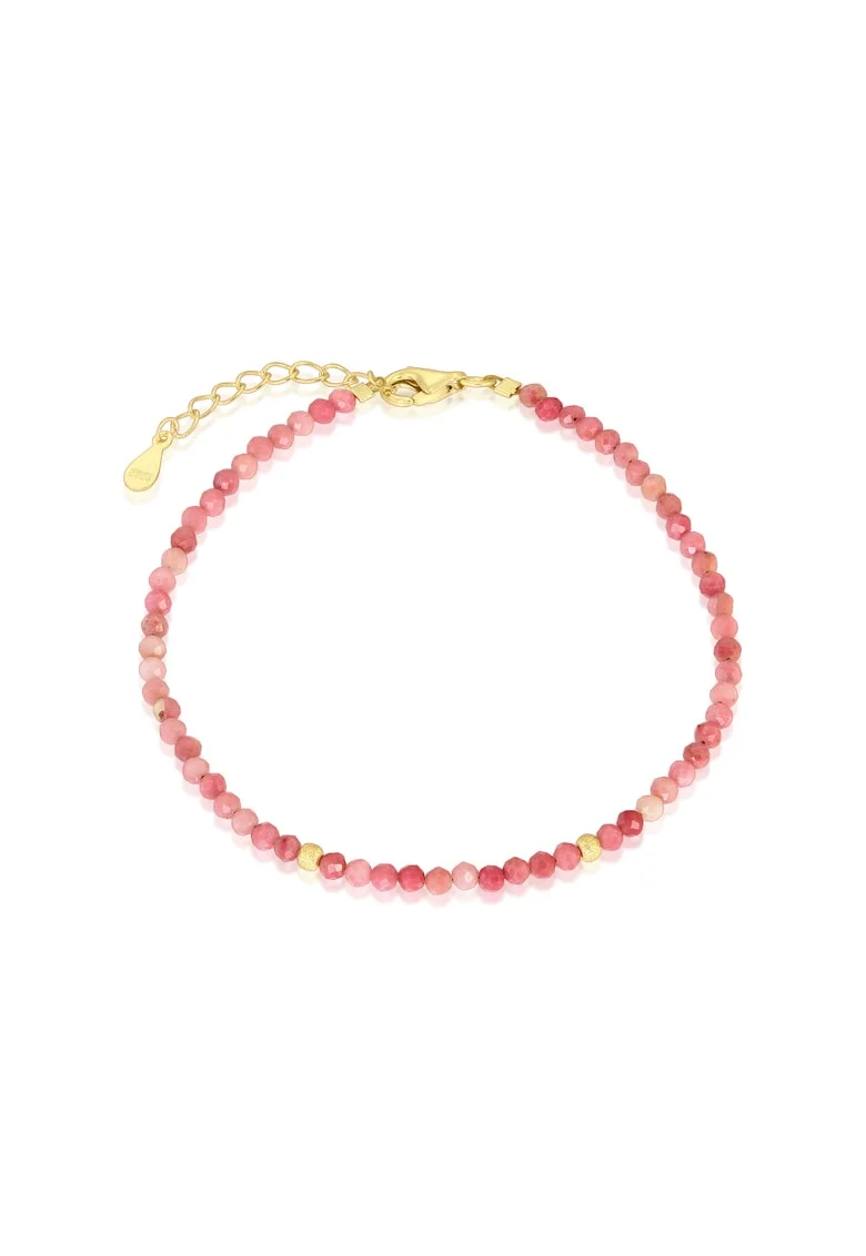 Bratara din argint si pietre semipretioase Pink Love, Roz, Produsul este livrat in ambalaj personalizat.