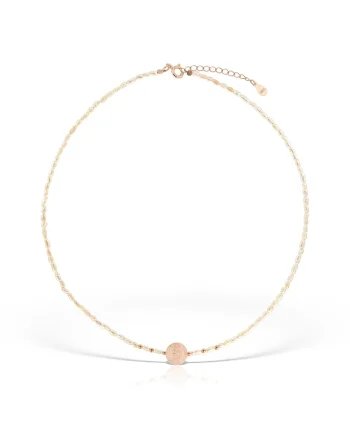 Colier din argint si pietre semipretioase Solstice, Alb, Produsul este livrat in ambalaj personalizat.