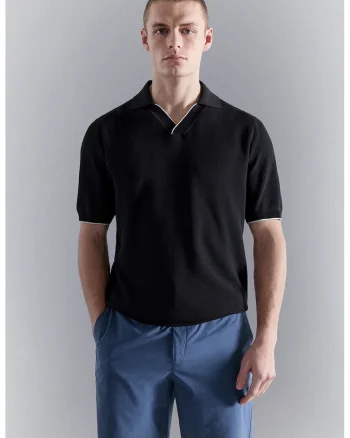 Tricou polo cu model uni, Albastru ultramarin