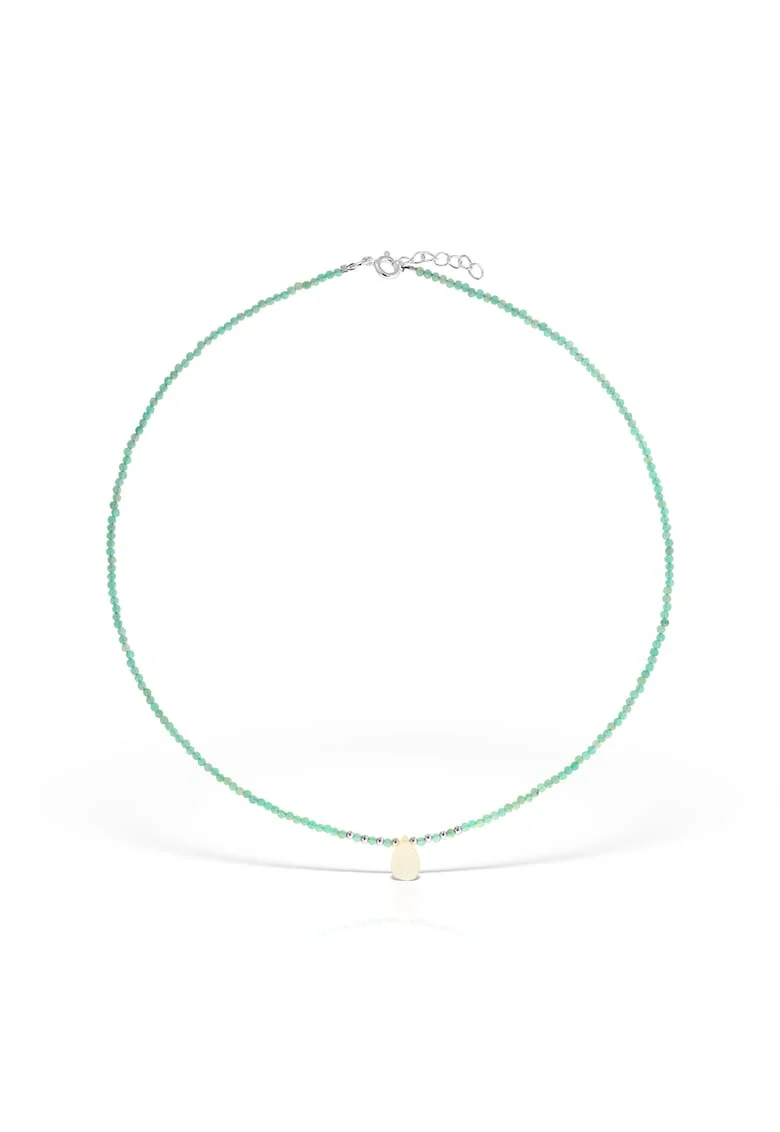 Colier din argint si pietre semipretioase Teardrop, Albastru deschis, Produsul este livrat in ambalaj personalizat.