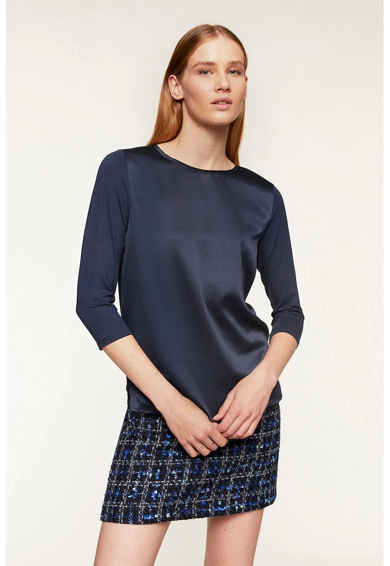 Bluza cu maneci 3/4, Bleumarin