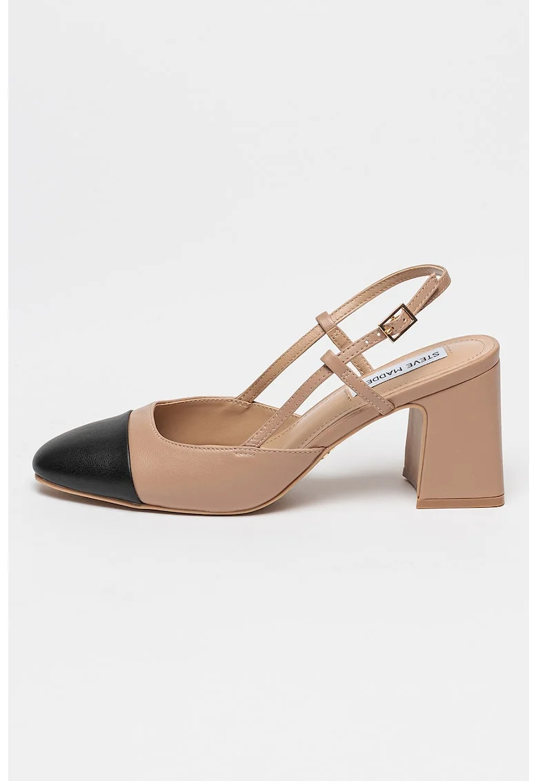 Pantofi din piele Zeina, Negru/Roz prafuit