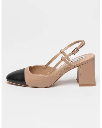 Pantofi din piele Zeina, Negru/Roz prafuit