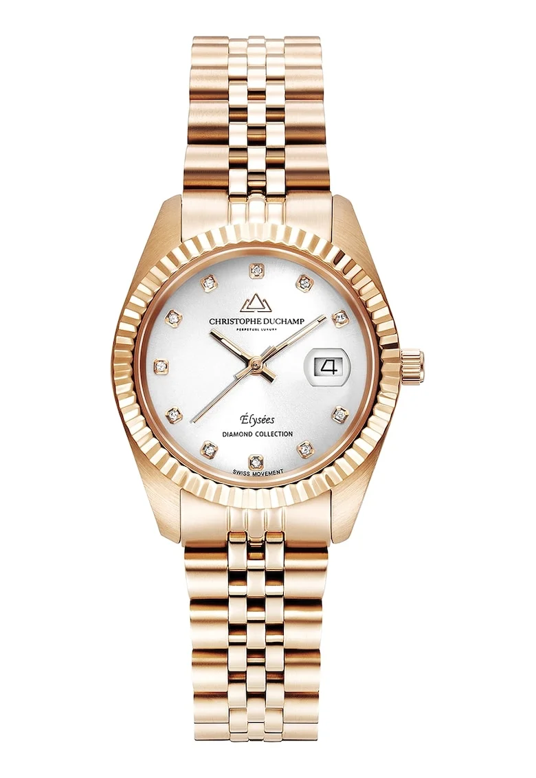 Ceas cu 11 diamante, Auriuwqdafxzg, Auriu rose