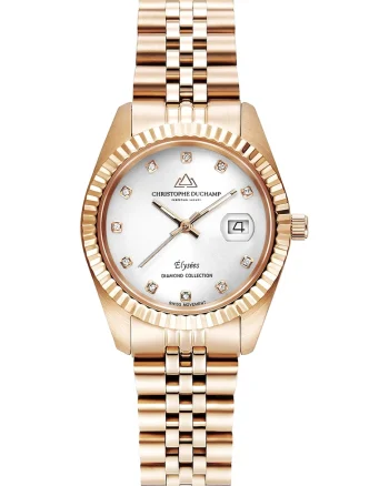 Ceas cu 11 diamante, Auriuwqdafxzg, Auriu rose