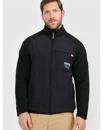 Hanorac barbati  polar, culoare negru, guler